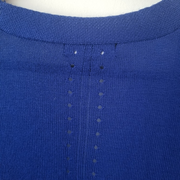Verve ami women's blue open front fitted cardigan - Picture 9 of 10